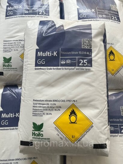Нітрат калію калієва селітра Мульті Multi K NPK 13.5-0-46.2 добриво 25 кг Haifa 