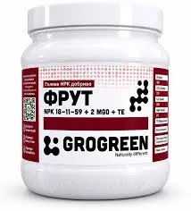 Добриво ГроГрін GROGREEN 18-11-59+2 Фрут гель 1кг Lima Бельгія