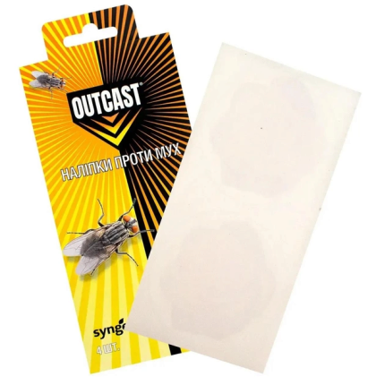 Наліпки від мух Outcast 4 шт (5 г) засіб проти шкідників Syngenta