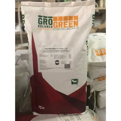 Добриво мінеральне ГроГрін GroGreen 17-10-32 25 кг Lima