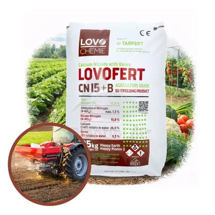 Добриво Lovofert Ловоферт CN15+B кальцієва селітра з бором 25 кг Lovochemie — Photo 1