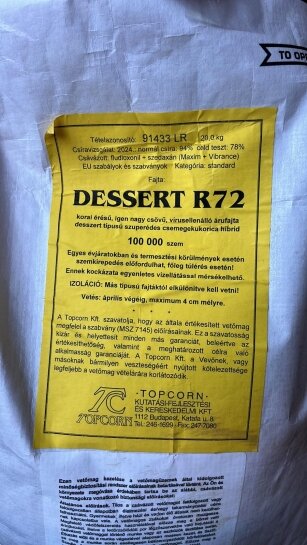 Кукурудза солодка Дессерт R72 F1 Dessert R72 насіння 1000 шт Topcorn Топкорн США (НА ВАГУ)