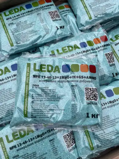 Леда NPK NPK 13-40-13 +1MgO+TE+GS+AMINO 1кг добриво Leda Agro — Photo 1